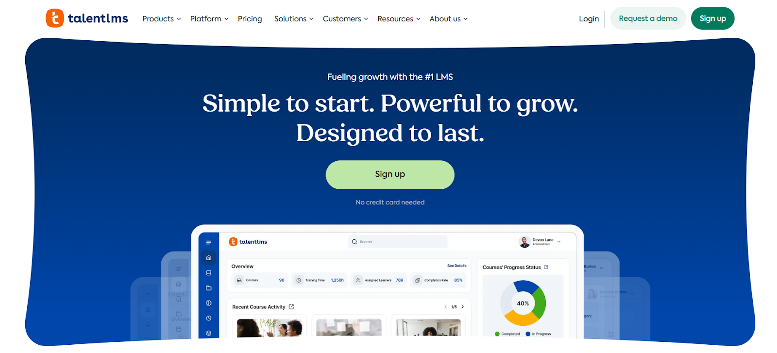 TalentLMS keeps things simple