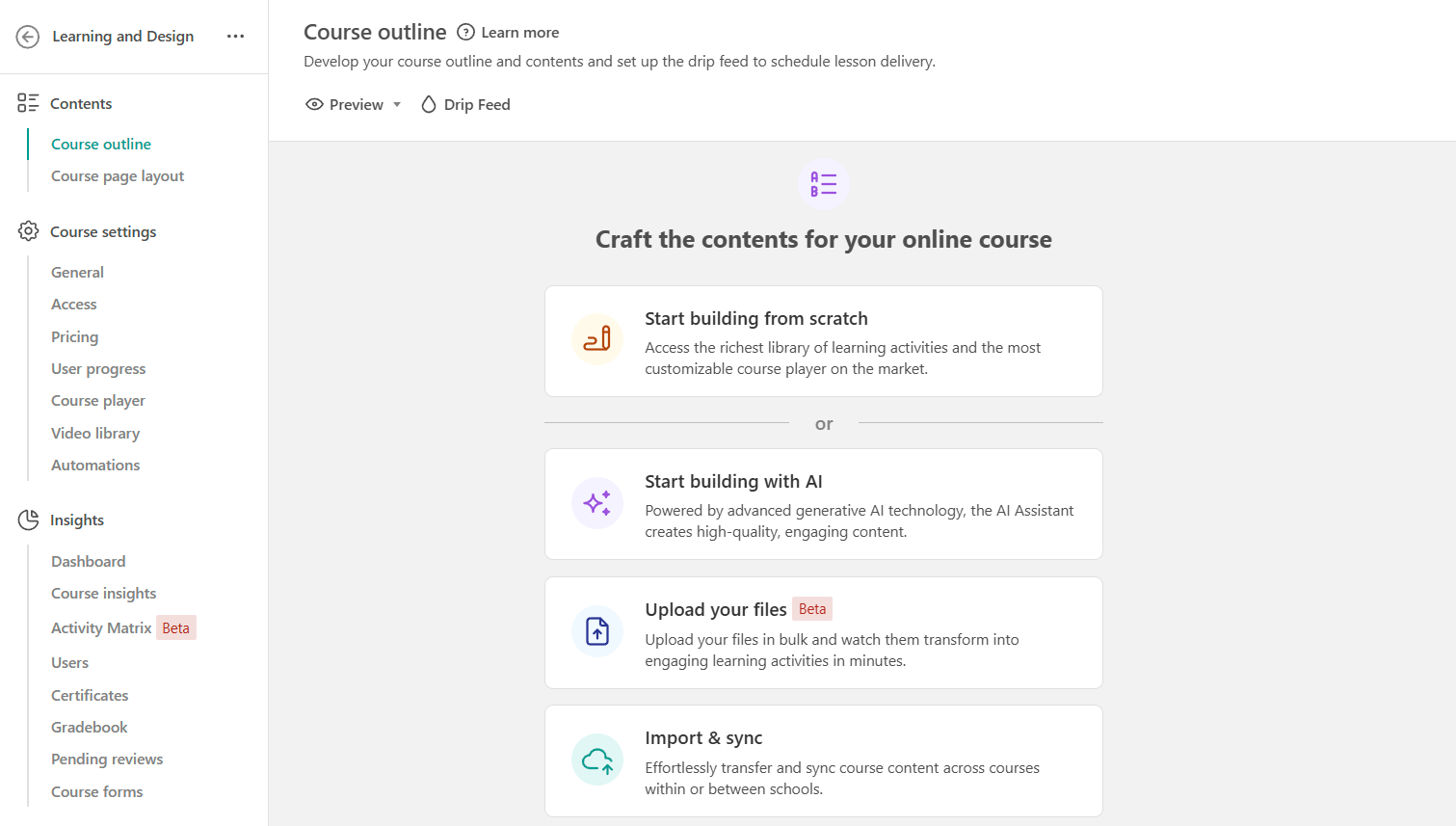 LearnWorlds course creation