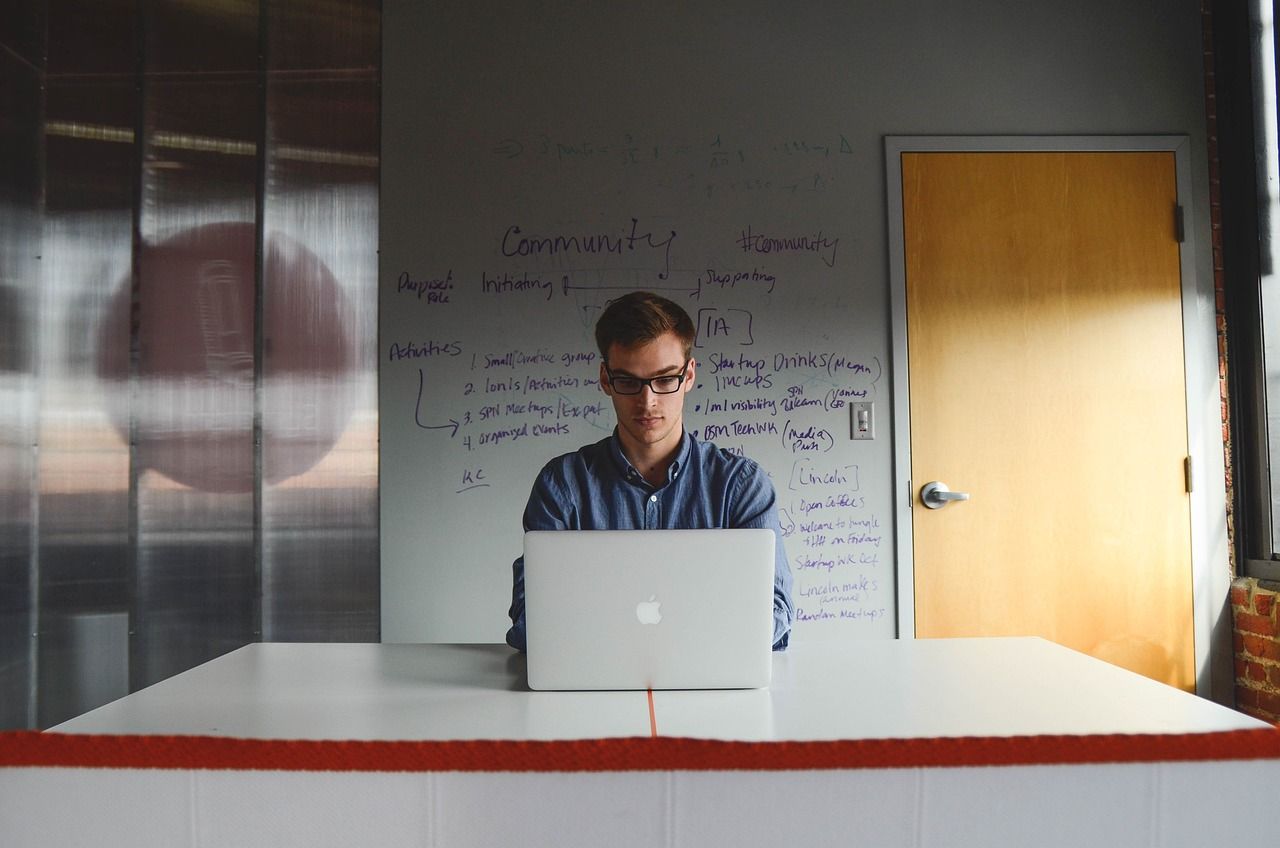 learning designer working on computer