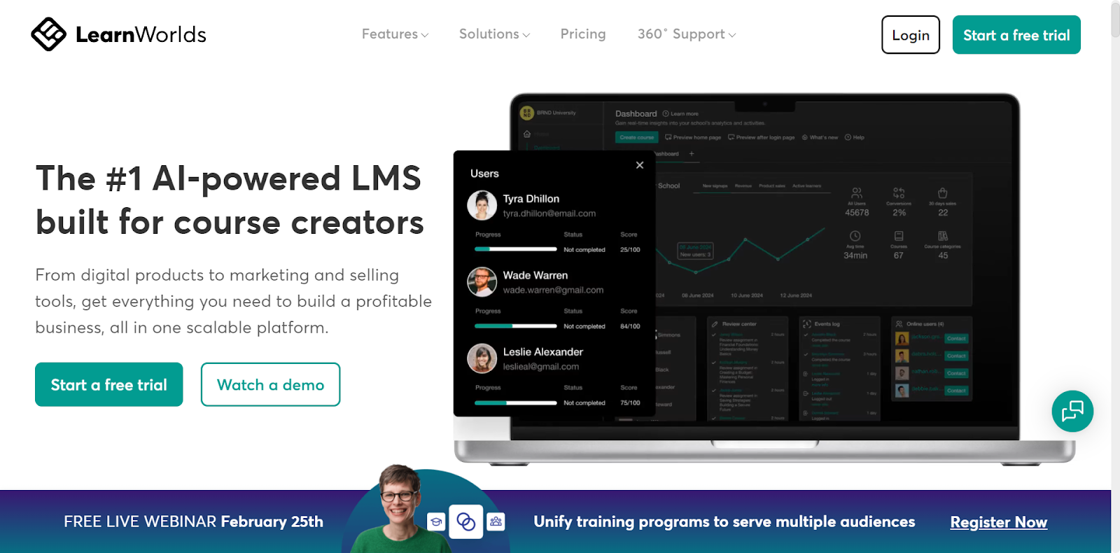 LearnWorlds AI-Powered LMS