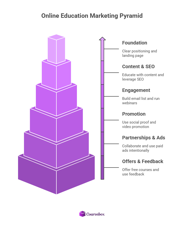 Online Education Marketing Pyramid