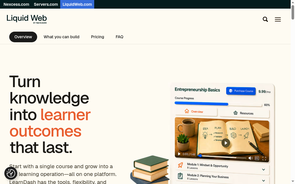 LearnDash homepage