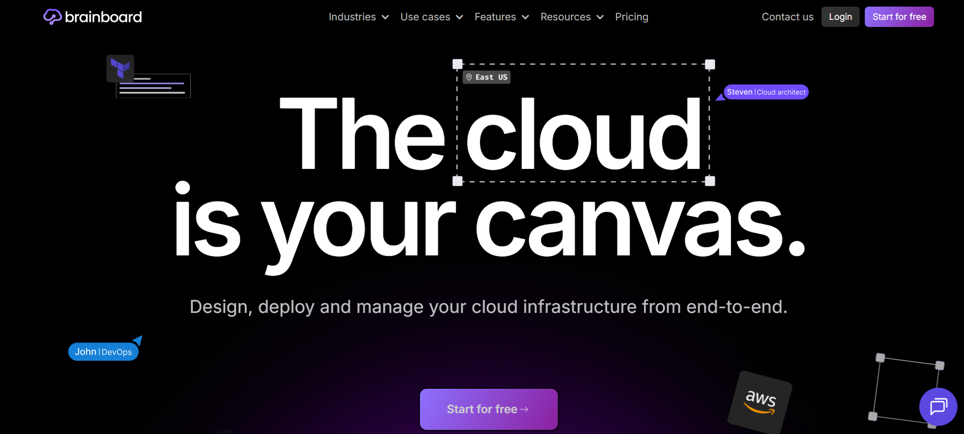 Brainboard homepage