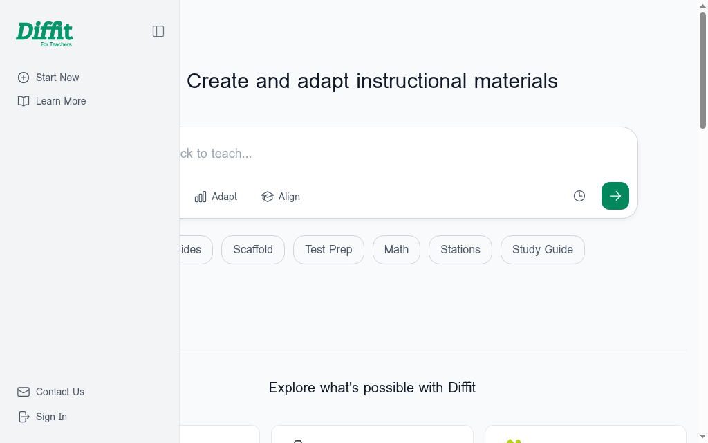 Diffit homepage