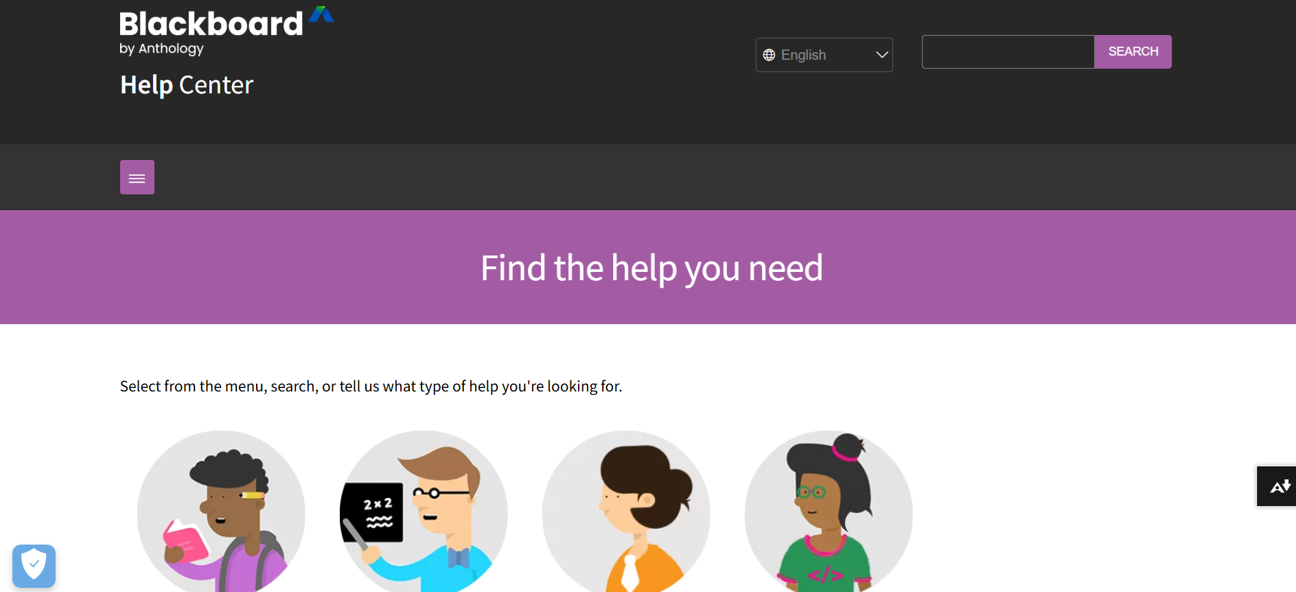 Blackboard Learn help center