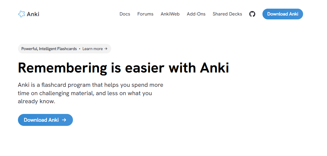Anki home page