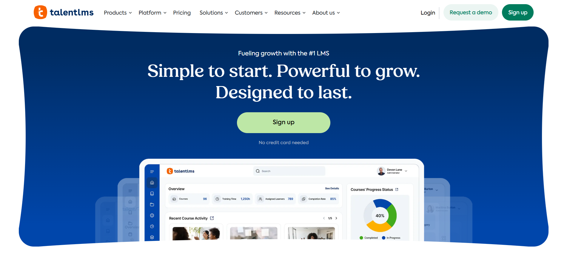 TalentLMS homepage