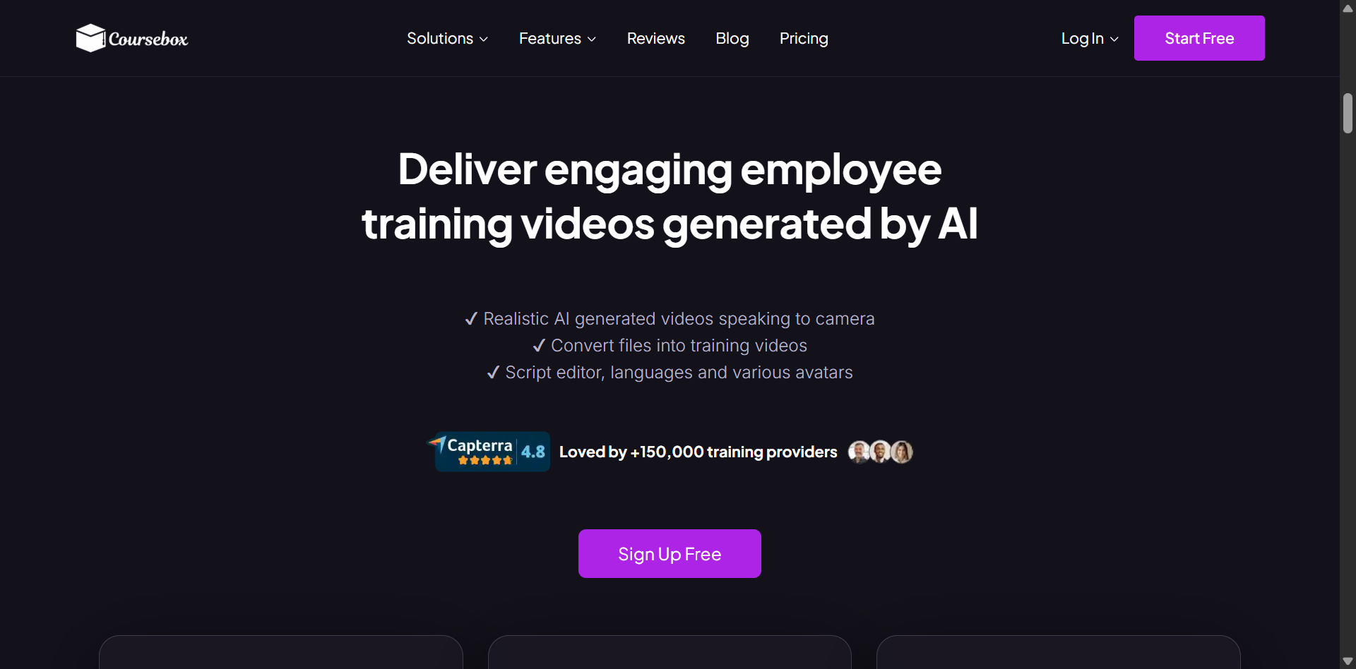 AI-generated training video feature by Coursebox