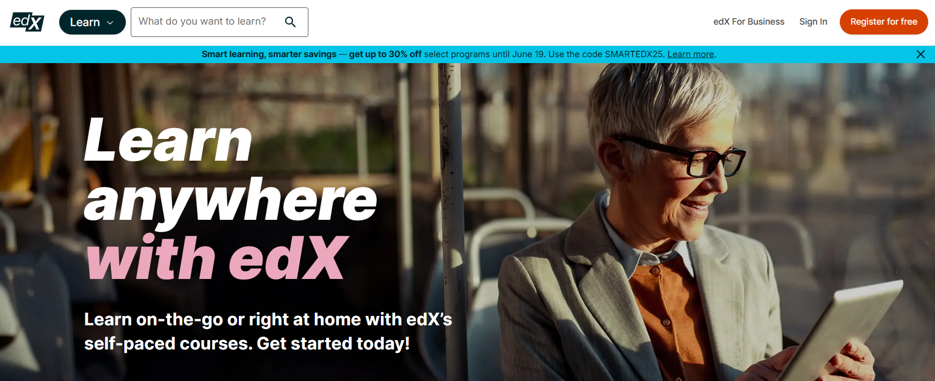 Learn anywhere with edx