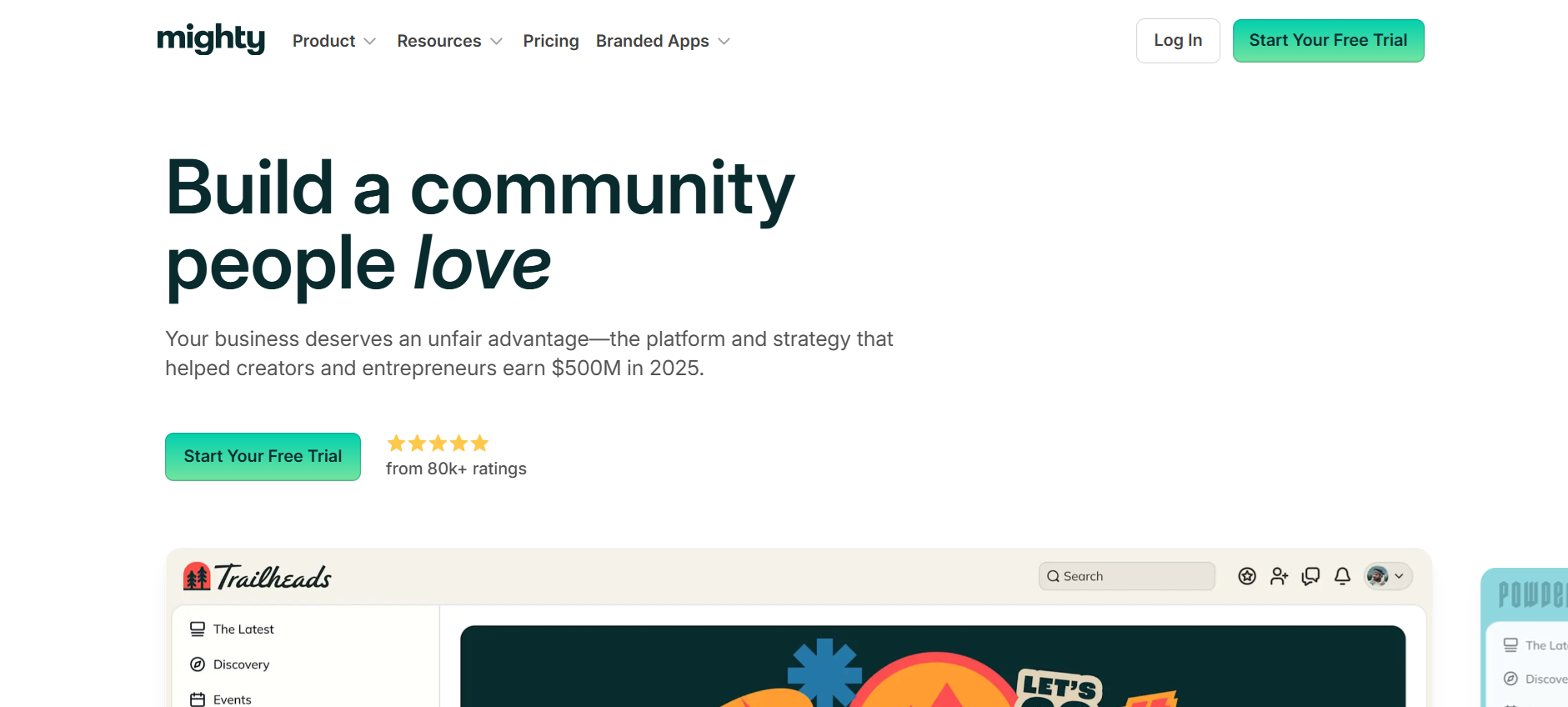 Mighty Networks focuses on online communities while supporting course creation