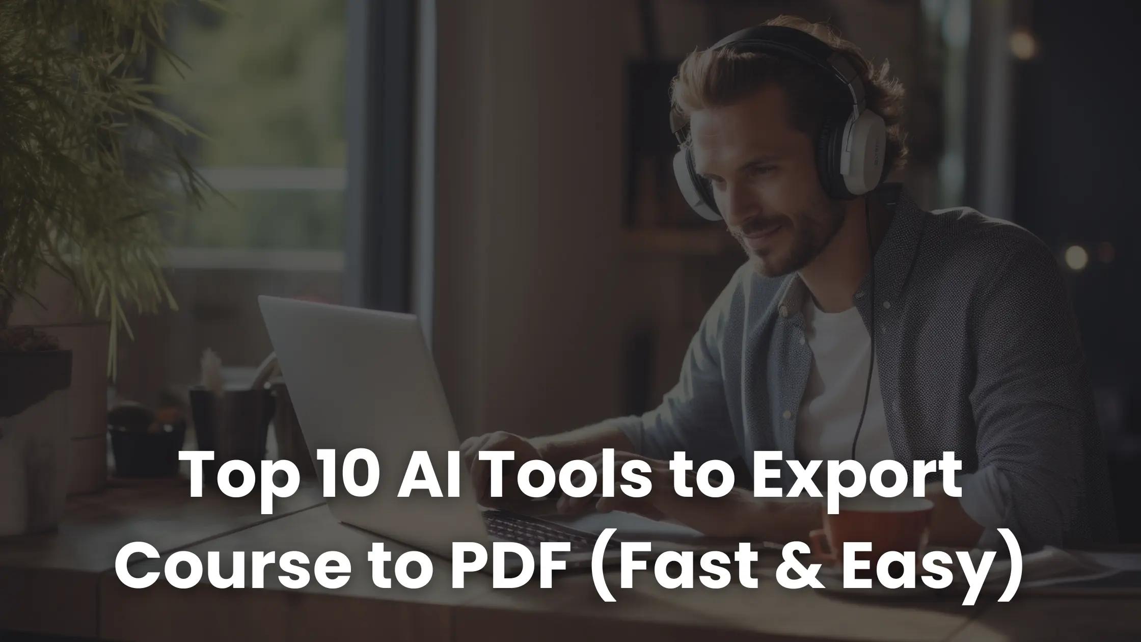 Top 10 AI Tools to Export Course to PDF (Fast & Easy) | Coursebox AI