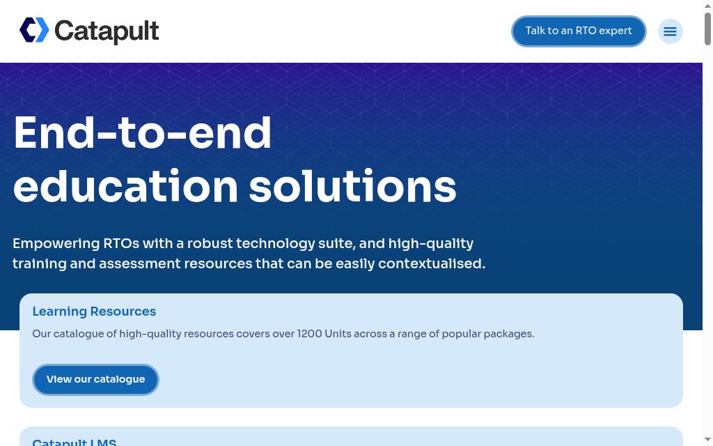Catapult homepage
