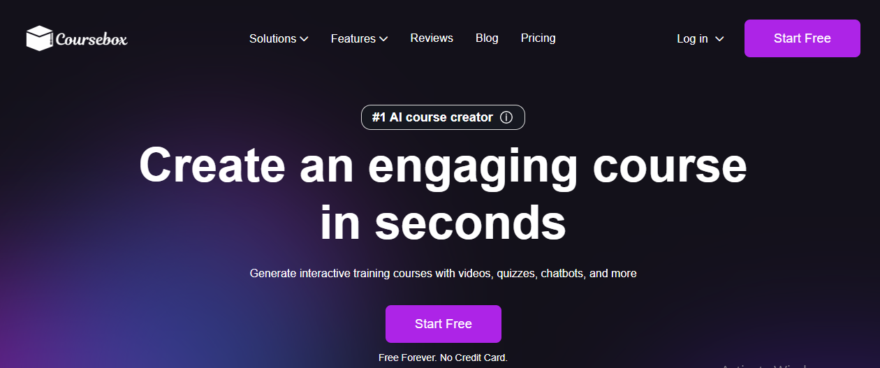 Coursebox Homepage