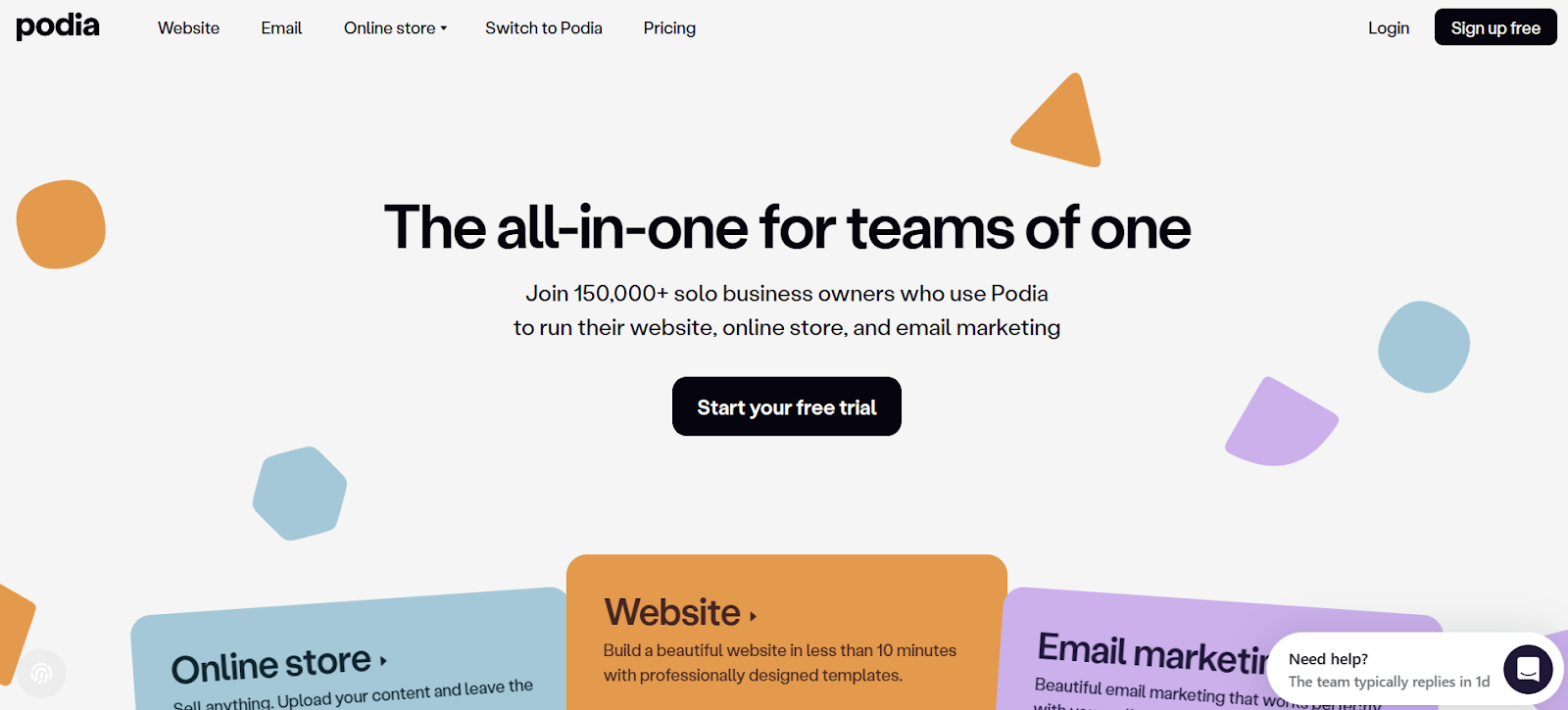 Podia the all in one for teams of one