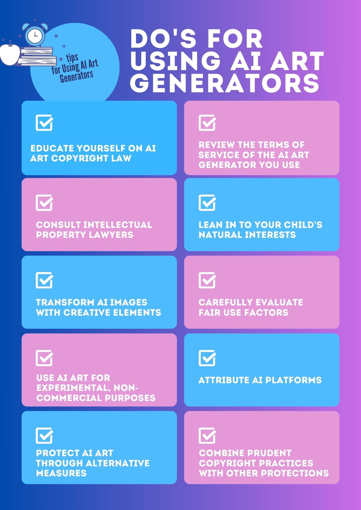 Tips for using AI art generators