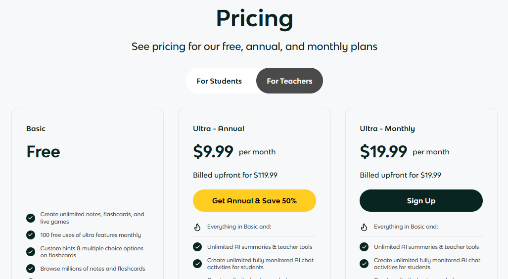Knowt pricing 