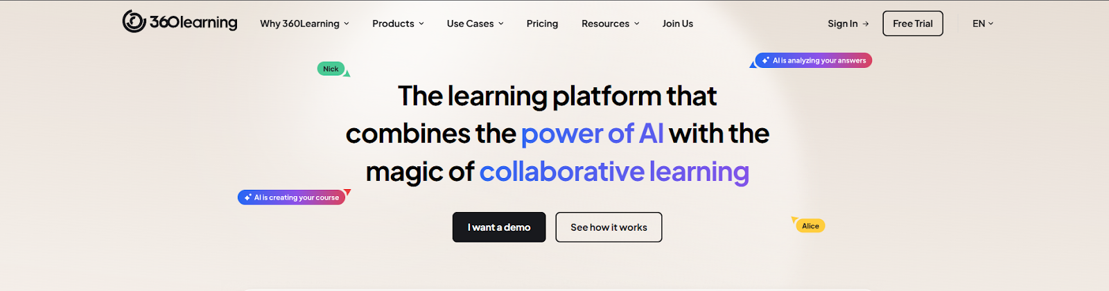 The learning platform that combines the power o AI with the magic of collaborative learning