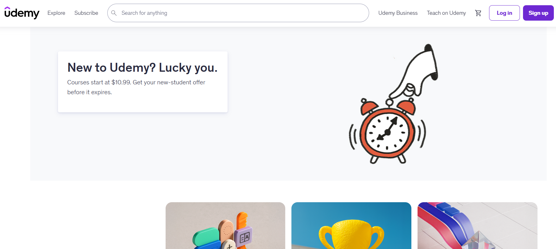 Udemy homepage