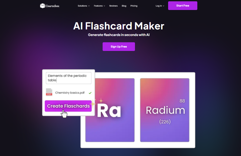 Coursebox AI flashcard maker