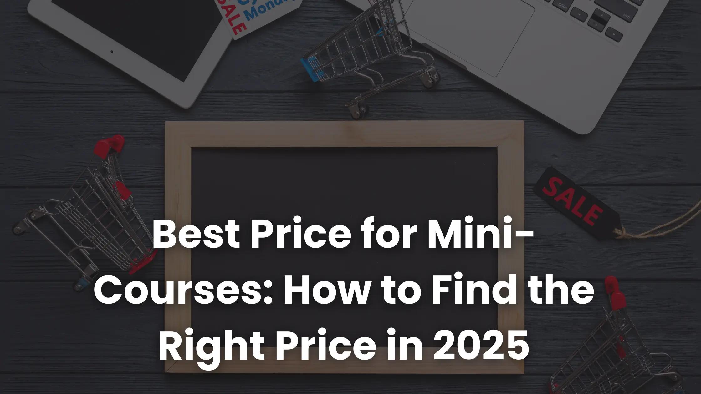 Best Price for Mini-Courses: How to Find the Right Price in 2026 ...