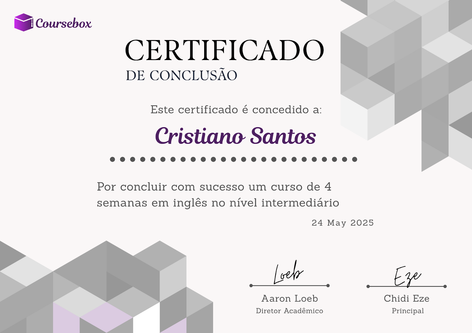 certificado de curso