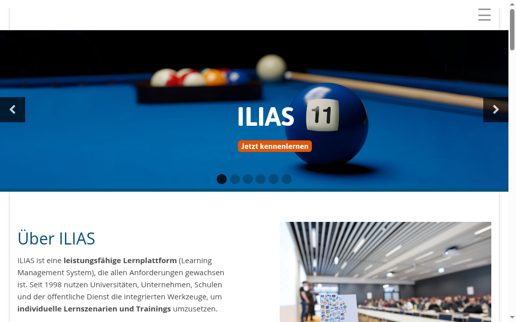 ILIAS homepage