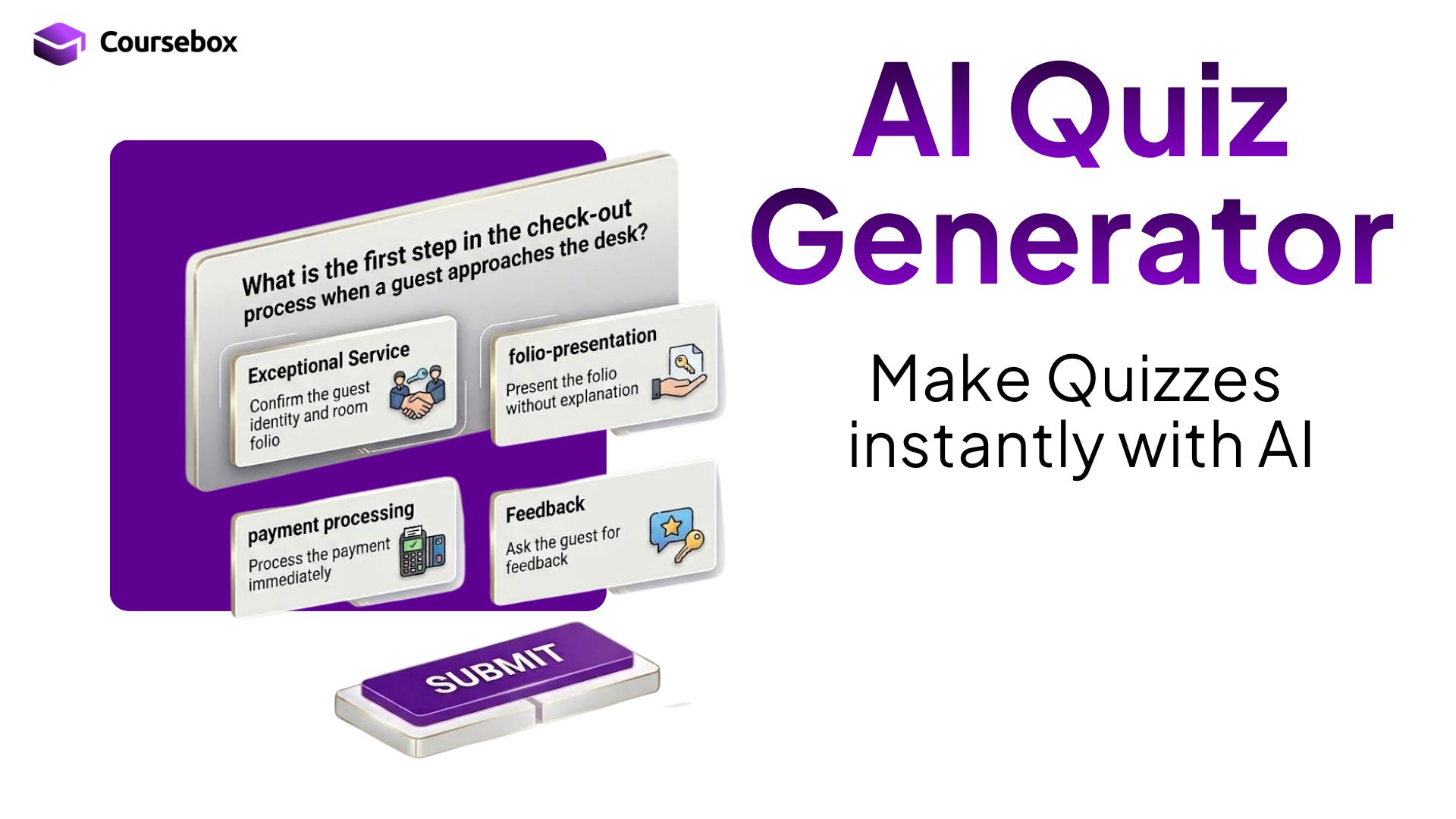 AI Quiz Generator landing page preview