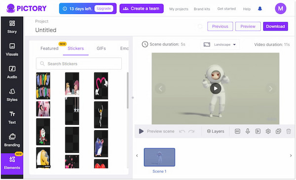Pictory UI