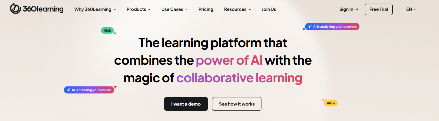 The learning platform that combines the power of AI with the magic of collaborative learning
