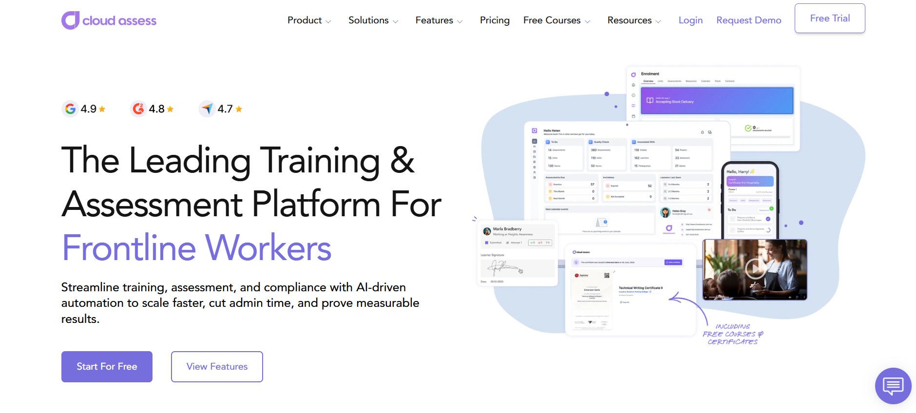 Cloud Assess platform for frontline work