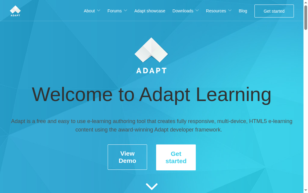Adapt Learning homepage