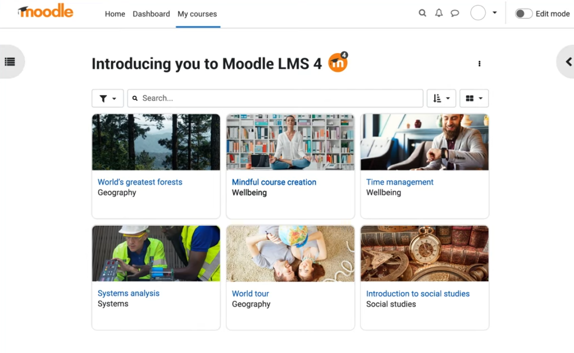 Moodle UI