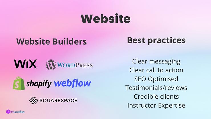 ebsite development hacks for course sellers