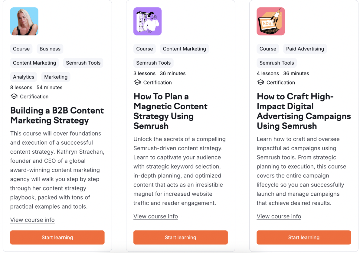 semrush content