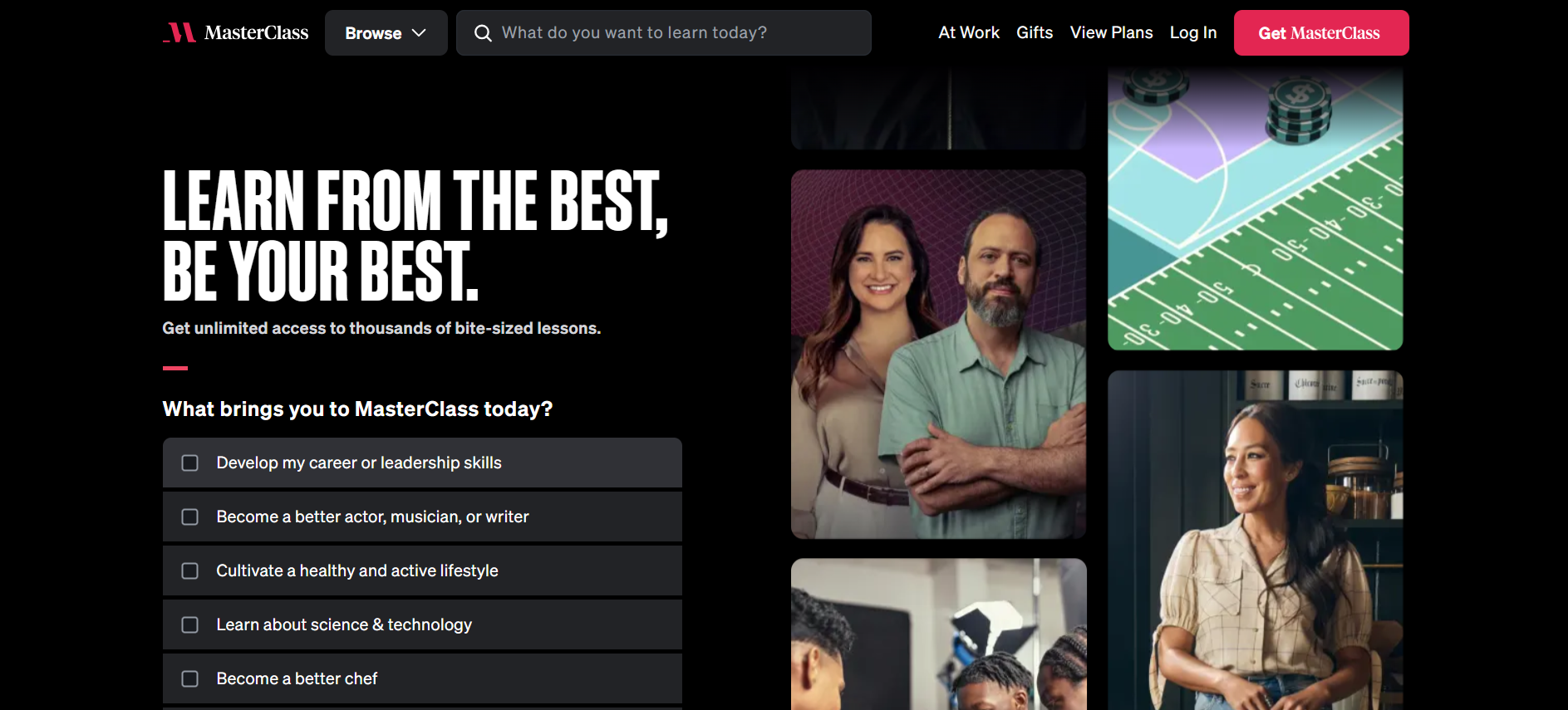 MasterClass offers exclusive online learning with courses led by celebrities