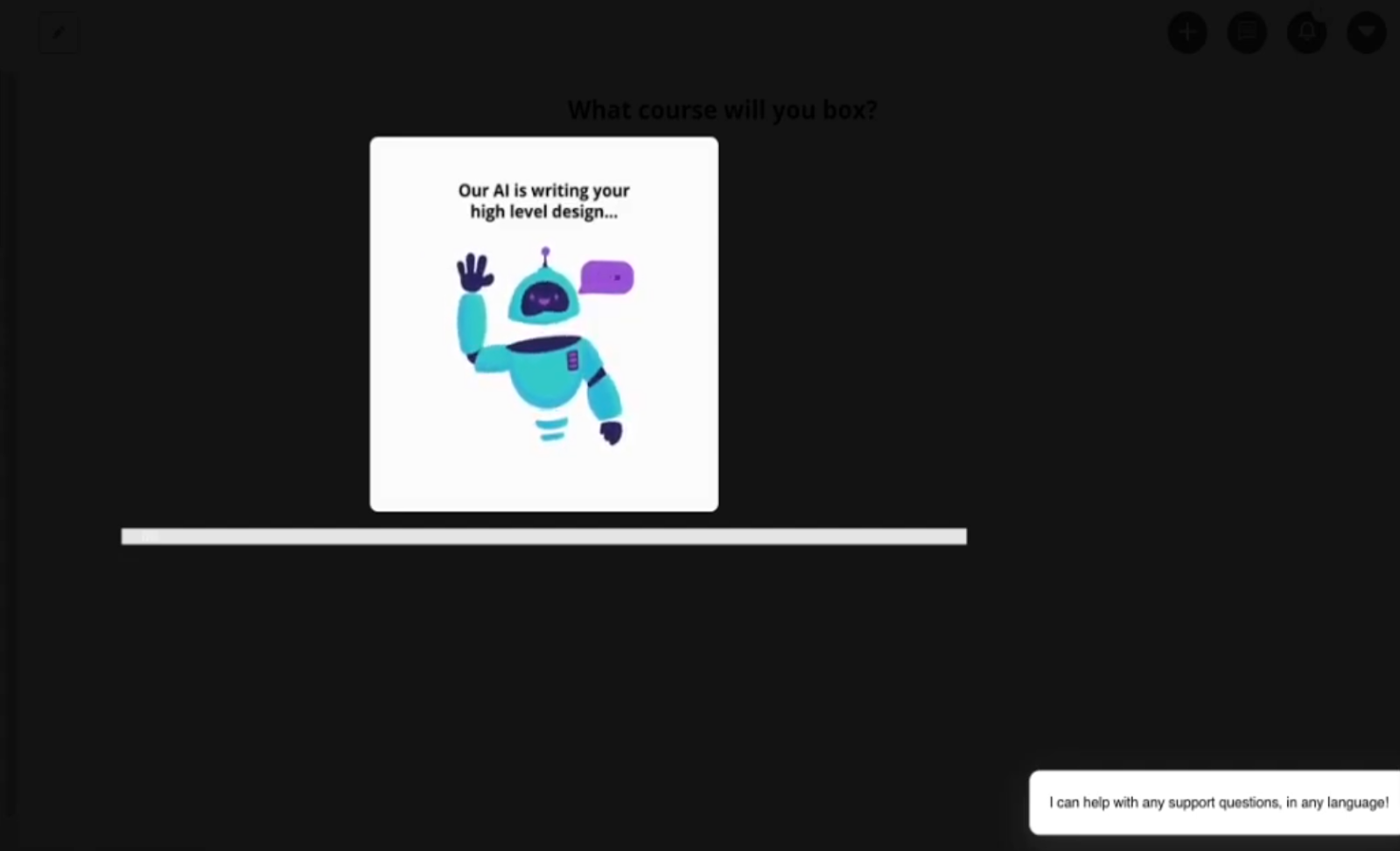 ai is creating your course loading screen