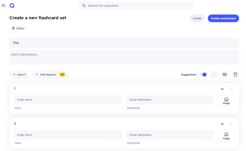Quizlet UI