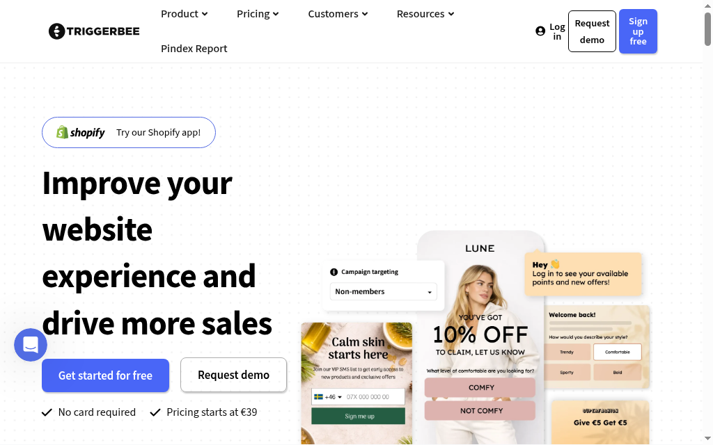Triggerbee homepage