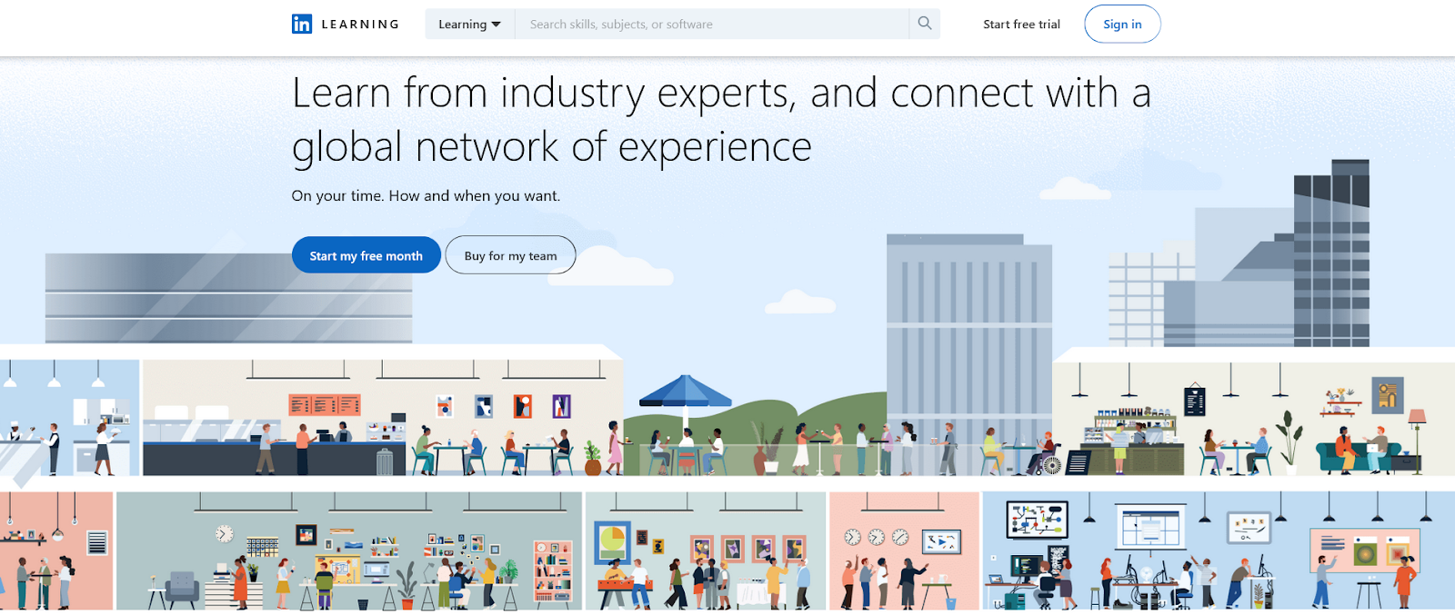linkedin learning homepage