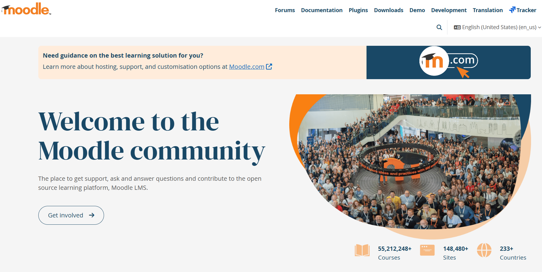 Moodle homepage