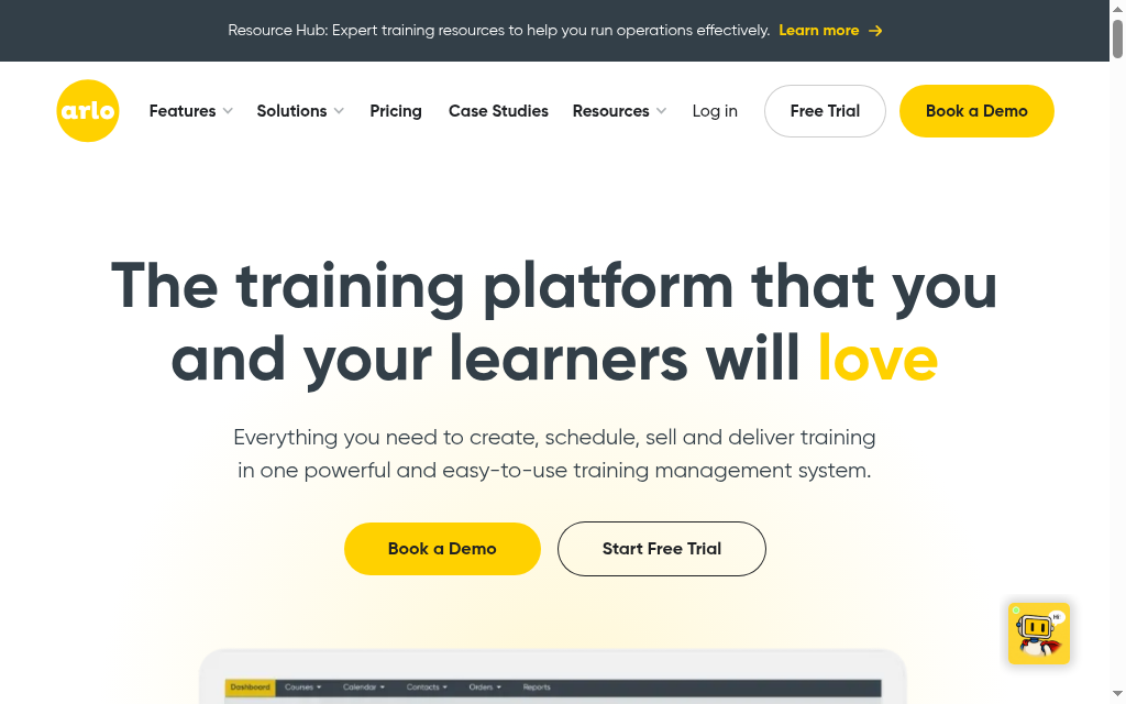 Arlo homepage