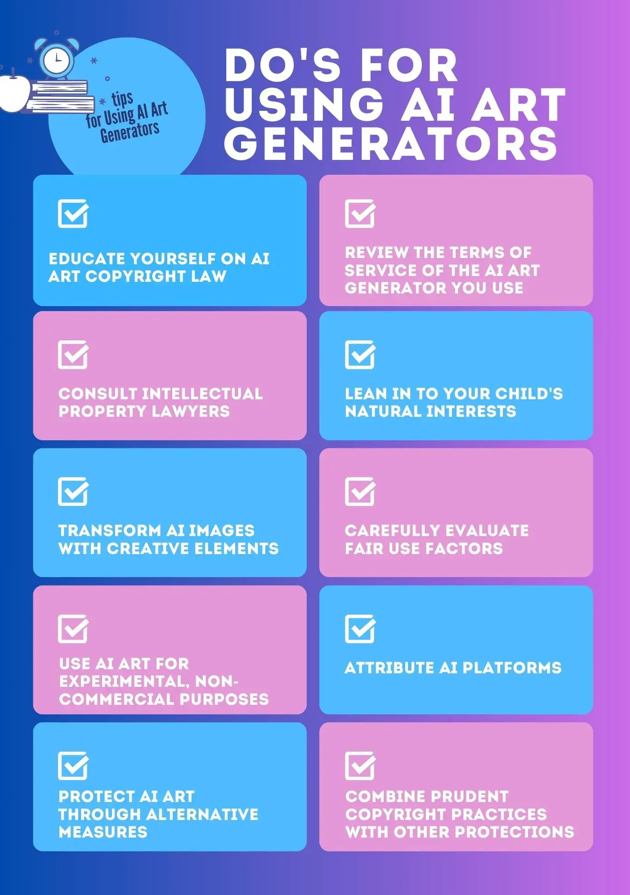 Do's for using AI art generators