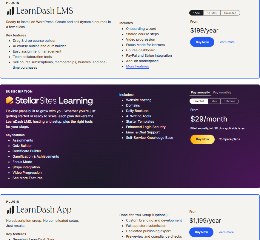 LearnDash pricing