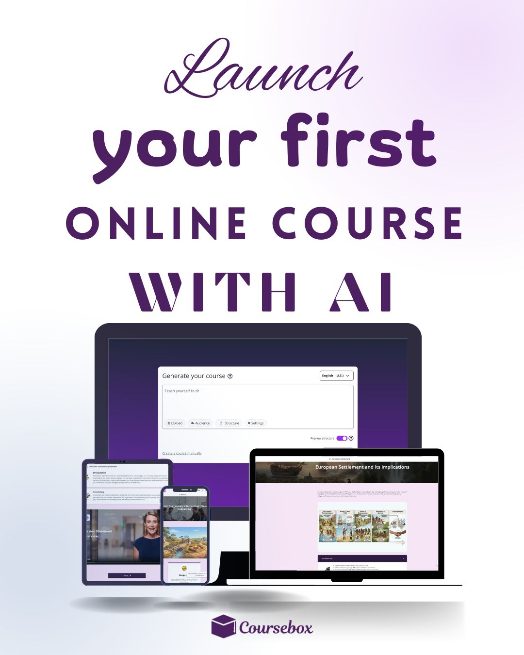 Launch your first online course with AI