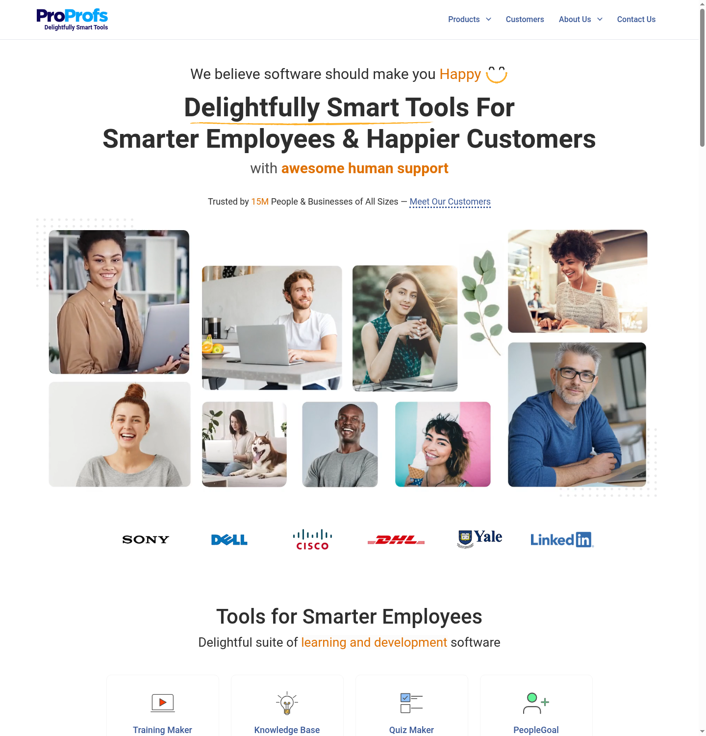 ProProfs Training Maker homepage