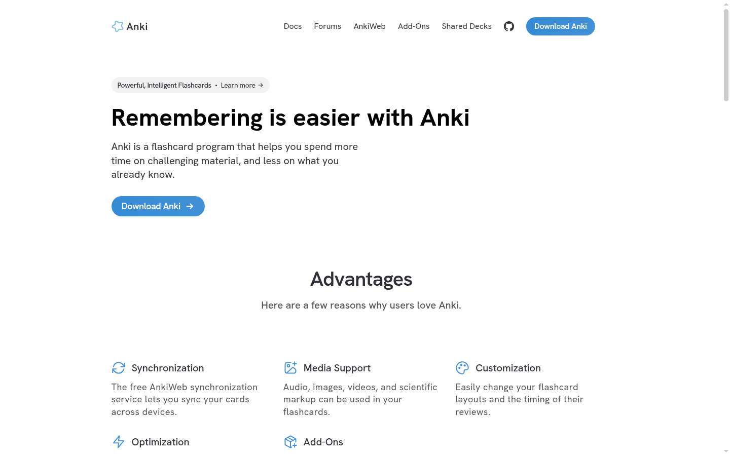 A lista de plataformas do Anki em apps.ankiweb.net: gratuito em tudo, menos no aplicativo para iPhone