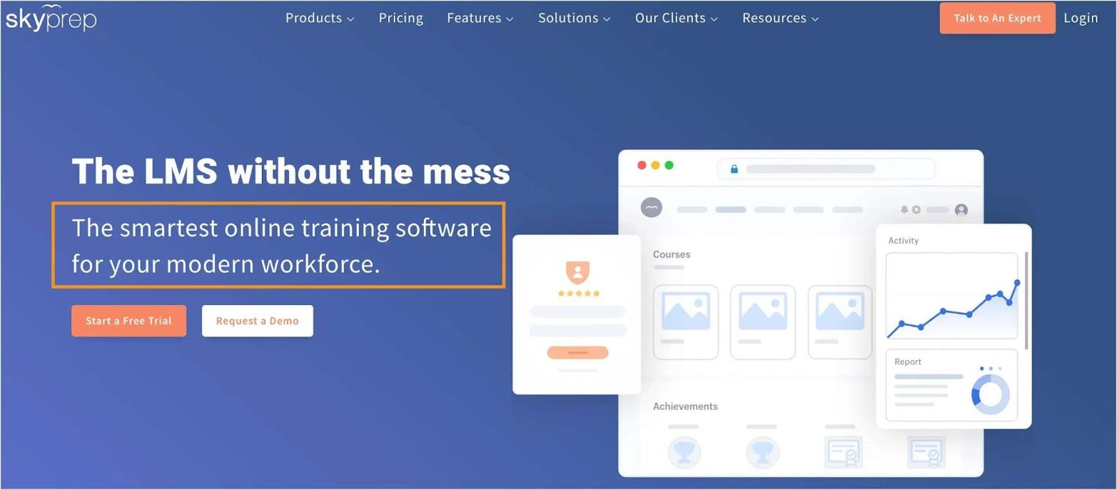 SkyPrep homepage