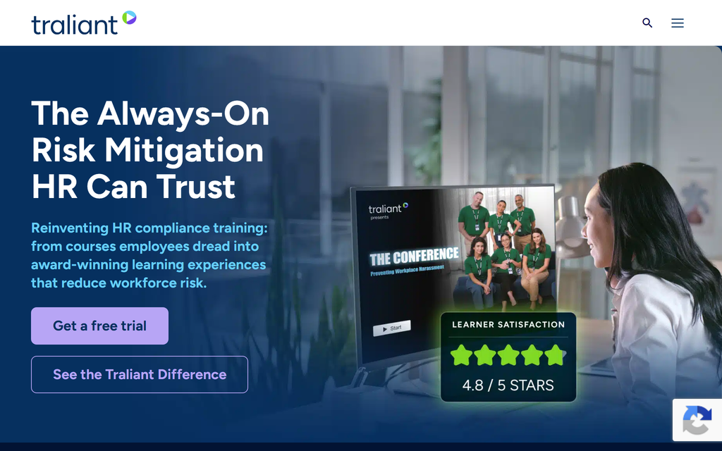 Traliant homepage