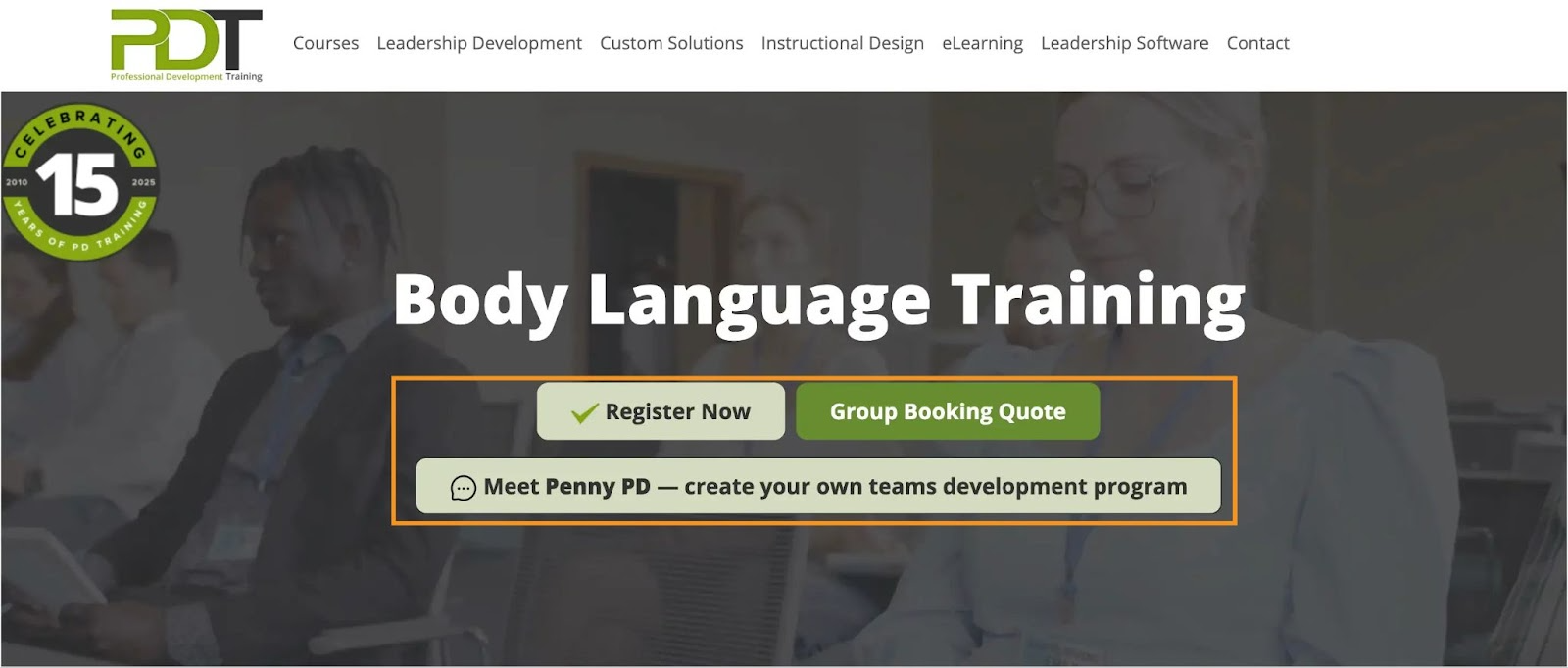 Body language training