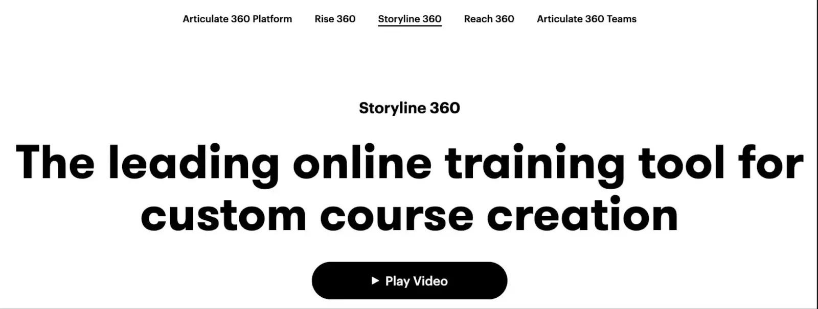 Articulate Storyline 360 homepage